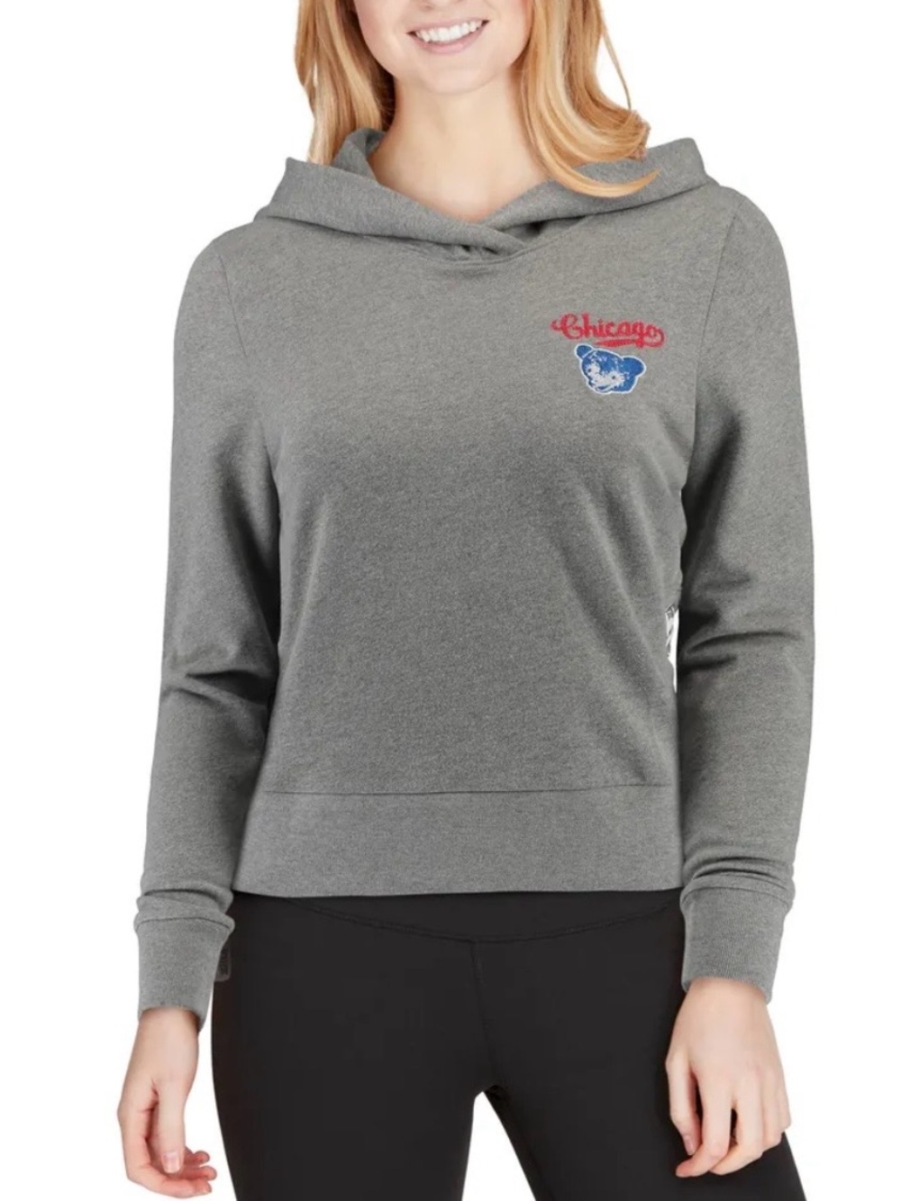 PINK by Victoria's Secret Grey Chicago Cubs Hooded Pullover